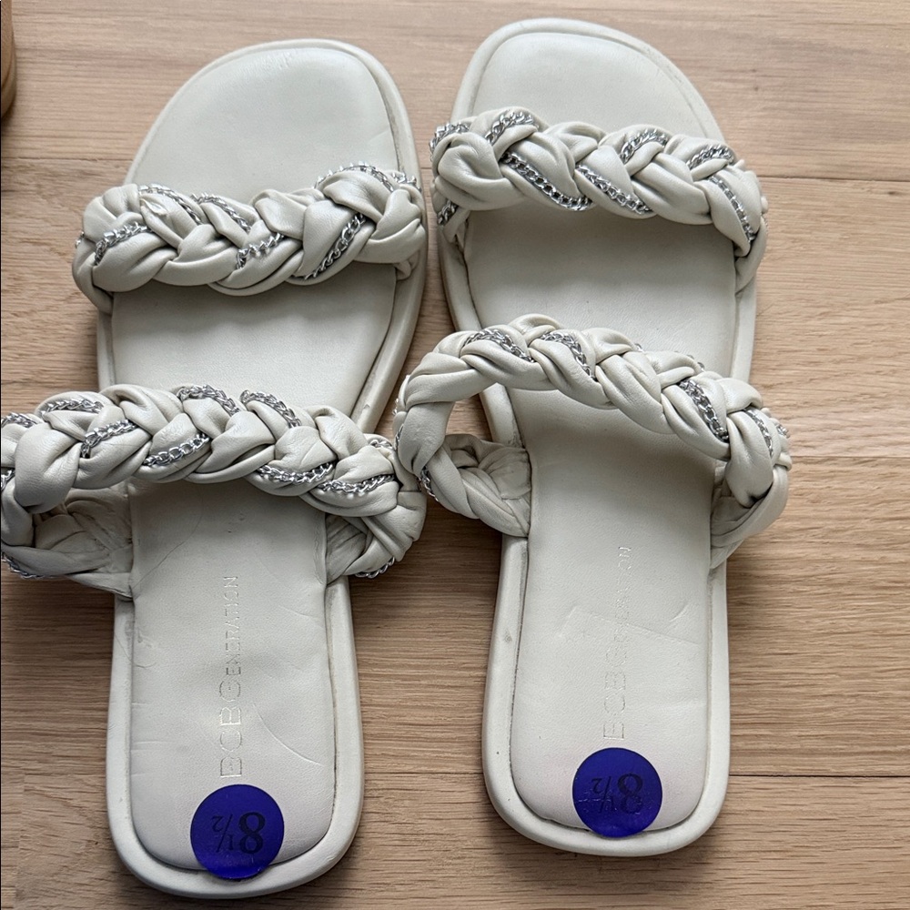 BCBGeneration White Braided Sandals